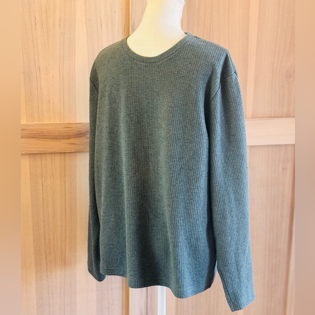 English Laundry Waffle Knit Shirt. Thermal Crewneck Men’s Sz-Xl Euc — image 3 of 8